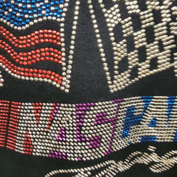 Nascar Black Sweatshirt with Flag Design - Picture 5 of 5